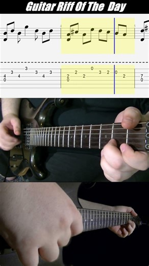 Guitar Tab Under Pressure by David Bowie & Queen #guitarriff #riffoftheday #davidbowie #guitartabs
