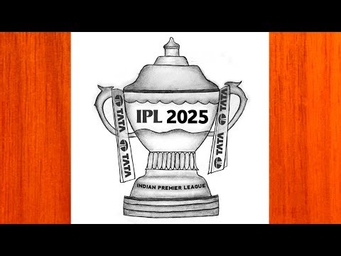 Tata IPL Trophy Drawing Easy || Tata IPL Drawing For Beginners || Tata IPL 2025