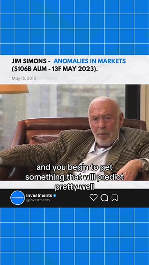 Renaissance Technologies - $106B Assets Under Management. Full Interview: May 13, 2015 Numberphile with host Brady Haran - James Simons https://www.youtube.com/watchv=QNznD9hMEhO #fundamentalanalysis #investingrowth #fundamentalinvestor #investinthefuture #amzn #dividend #dividends #dividendinc ome #dividendinvesting #dividendgrowthstocks #dividendyie Id #dividendstocks #*dividendinvesting