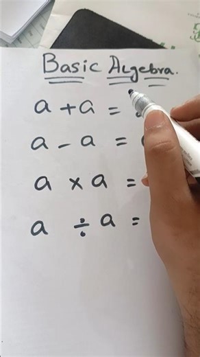 Basic algebra mathematics addition Substrcation multiplication and divion #mathematics #basicconcept