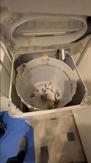 パナソニック 洗濯機クリーニング 洗濯物に黒いワカメみたいなのがつくよーという方は要チェックです✅ #ビフォーアフター #洗濯機クリーニング#パナソニック#大阪ハウスクリーニング