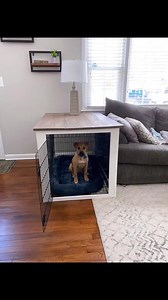 DIY Dog Crate Side Table Cover Process Revealed!