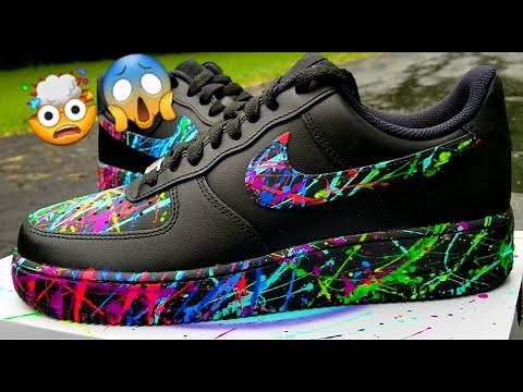 HOW TO SPLATTER CUSTOM SHOES(NIKE AF1S)