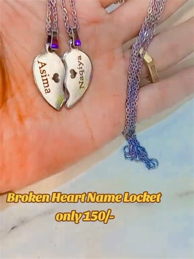Personalized Broken Heart Name Locket for Just 150/-