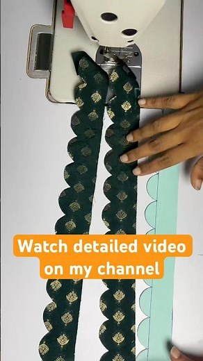 How to cut and stitch perfect scallops. #scallopdesign #easystiching