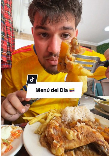 Probando MENÚ DEL DÍA en Colombia a un PRECIO INCREÍBLE 😳💶
