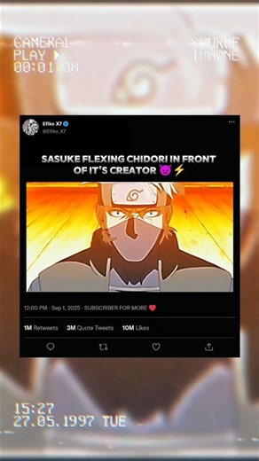 Sasuke Flexed Chidori In Front Of Kakashi 😈⚡