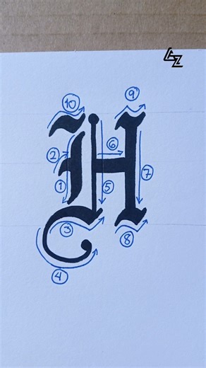 HOW TO WRITE Letter G in Gothic Calligraphy✍️ #shorts