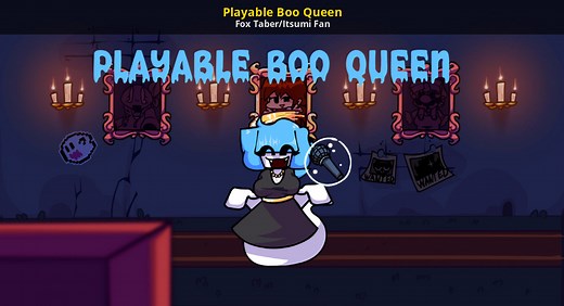 Playable Boo Queen Mod for Friday Night Funkin' | FNF Mods