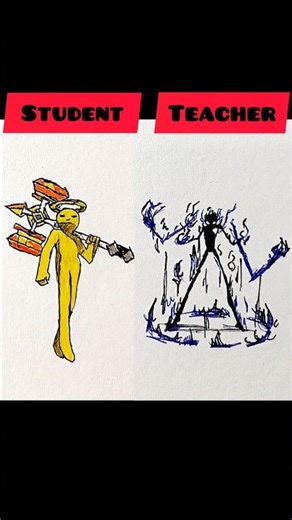 Drawing Teacher vs Student #shorts #anime #drawing #stickman #fyp