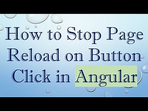 How to Stop Page Reload on Button Click in Angular