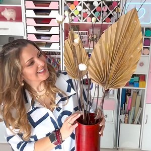 🌾🌿Hoy te quiero enseñar a hacer un arreglo de hojas de palma hechas con papel Kraft, y ramas de algodón hechas por ti misma, es súper fácil🌾🌿 | Chuladas Creativas