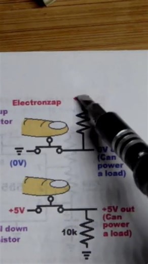 Pull Up Resistor Explained By Electronzap #electronics #schematics #electroniccomponent