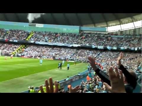 Manchester City v QPR Champions 2012. Colin Bell Stand