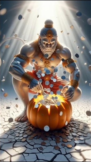 हनुमान जी का चमत्कार 🙏 | तरमूज से निकले चांदी के सिक्के ✨#ai