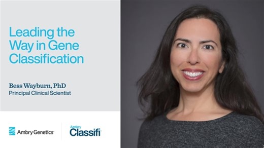 Ambry Genetics dedicates an entire team of people, The Gene Team, to ongoing monitoring of the medical literature for new developments in gene-disease classifications. Listen as Dr. Bess Wayburn describes her team’s important contributions to the Ambry Classifi™️ Program. Learn more: https://hubs.ly/Q02zH2lG0 | Ambry Genetics