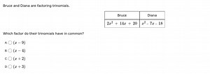 Bruce and Diana are factoring trinomials.\begin{tabular} { | c... | Filo