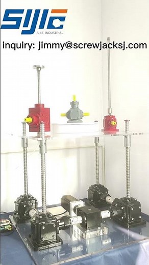 bevel gear ball screw jack system with TBI screw for high-frequency