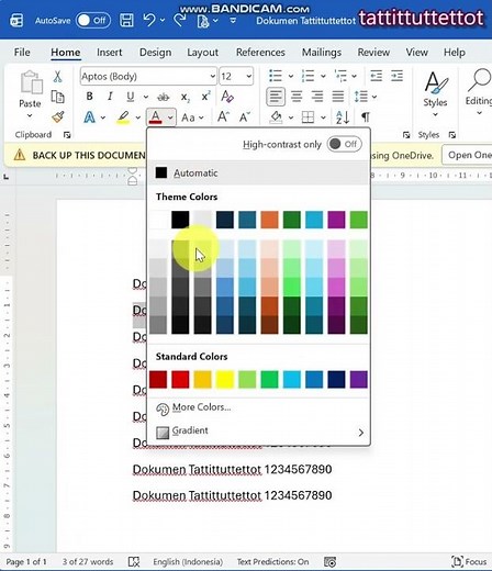 Change the text color of Microsoft Office #excel #word #microsoft #office