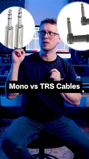 The difference between mono cables and TRS cables 🔊⚡️ #musicproducer #producersofinstagram #music #production #musicgram #audiorecording #recordingaudio #musicrecording | Audient