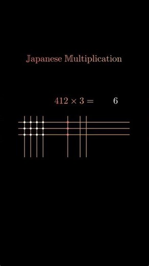 Japanese multiplication of 412×3 #maths #math #viral