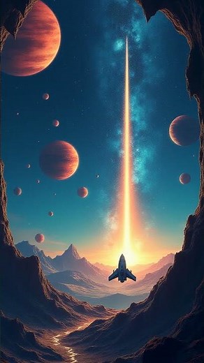 Interstellar Odyssey The Voyage Through a Cosmic Wormhole #space #cosmicexploration