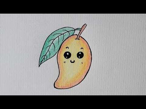 Mango Fruit Drawing Easy | How to Draw Mango Fruit Easy
