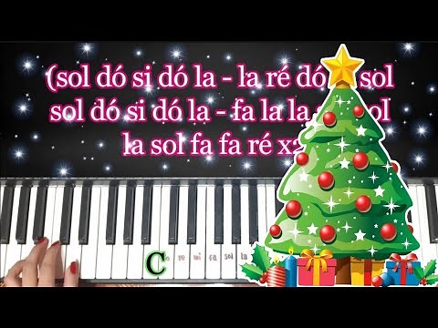 Como tocar FELIZ NAVIDAD en piano / tutorial fácil / notas musicales