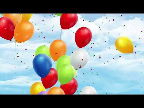 Colorful balloons flying on a cheerful day free stock video