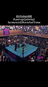 36K views · 1K reactions | Taz Returns To ECW On It's Final Show #fblifestyle #ECW1997 #WrestlingLegend #ClassicWrestling #ProWrestling #WrestlingHistory #ECWWrestling | The Original ECW | Facebook