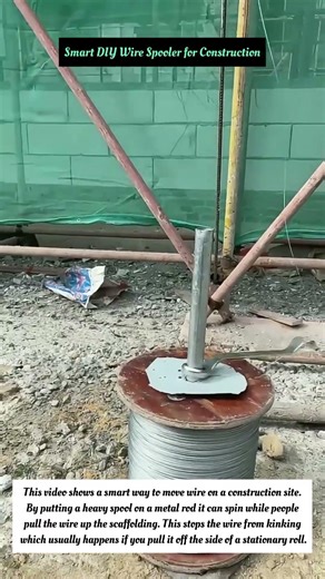 Smart DIY Wire Spooler for Construction