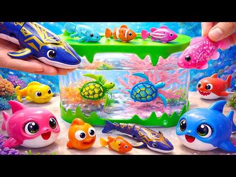 Satisfied unboxing aquarium robot fish magnetic fish live fish fishing set ASMR | toy evaluation