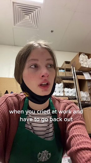 it’s the puffy eyes and runny mascara for me. #sad #crying #cryingatwork #fyp