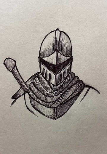 How to draw a knight #drawing #artistoftiktok #howtodraw