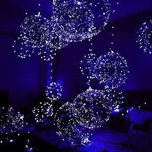 18 Packs Light Up Led Balloons, Cell Battery included 3 Modes Flashing,18 Pcs String Lights and 18 Pcs Clear Balloon, Perfect for Birthday Wedding Decorations (4 Colors)