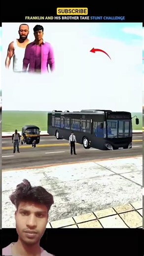 Franklin and his brother take Stunt challenge 🤯 | #shorts #indianbikesdriving3d