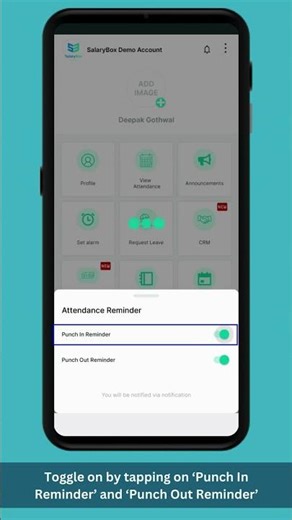 How to Set Attendance Reminder on SalaryBox App (Android)