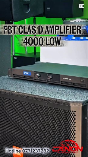 FBT CLASS-D 4000w AMPLIFIERS • Extremely high power output: 2x 2000W rms • Output in bridge mode: 4000W rms • Very powerful bass response, also perfect for subwoofers RS 69000 අරන් ගිහිල්ල චෙක් කරලා බලන්න සෙට් නැත්නම් සල්ලි ආපහු රිටන් කරනවා✅ බින් හතරක් ගහන්න සුපිරි👌 ☎️ 0771237282 0719091401 Location : https://g.co/kgs/hBbGgyz | Canon Sounds