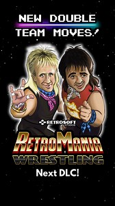 30K views · 173 reactions | Some of the new double team moves coming to RetroMania Wrestling include the Double Dropkick from the Rock ‘n’ Roll Express, and the bWo’s Blue Light Special. ⤵️ | Retrosoft Studios | Facebook