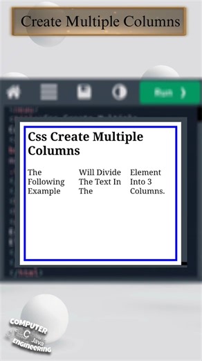 𝐂𝐬𝐬 𝐂𝐫𝐞𝐚𝐭𝐞 𝐌𝐮𝐥𝐭𝐢𝐩𝐥𝐞 𝐂𝐨𝐥𝐮𝐦𝐧𝐬 | #css #create #multiple #columns #html #css3 #html5 @vr_codes