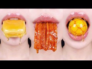 Satisfying ASMR Eating Sounds 입술먹방 랜덤 먹방 Emoji Food Challenge Mukbang (No Talking)