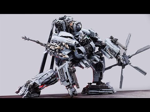 Hasbro MPM13 Blackout Masterpiece movie 13 Decepticons MH-53 military helicopter Transformers review