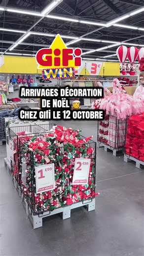 Arrivages décoration de Noël chez gifi le 12 octobre @GiFi.france.officiel #noel #deco #decoration #new #arrivage