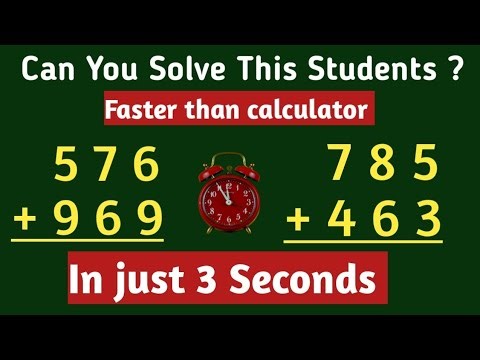 Maths Tricks For Primary Classes | Addition Trick | Addition in one second | viral maths