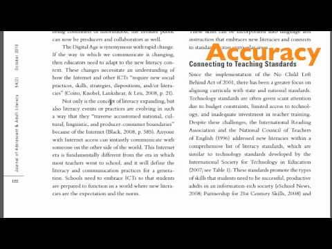 Evaluating Journal Articles with the CAARP Test