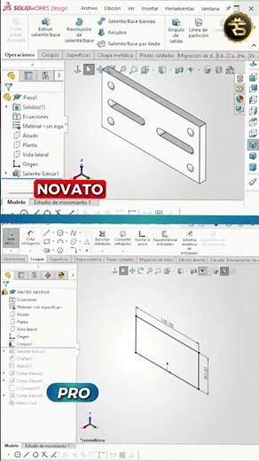 SIMETRÍA DINÁMICA EN SOLIDWORKS: NOVATO VS PRO ⚙️