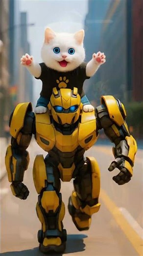 Baby Cat Builds a Robot That Changes His Life 🤖💛 Emotional AI Cat Story | #Shorts #AICats