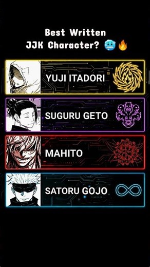 Who is ACTUALLY the best written JJK character? 🔥 #jujutsukaisen #anime #shorts