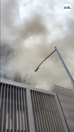 Smoke Billows from Midtown Manhattan Skyscraper #newyork #nyc #fire
