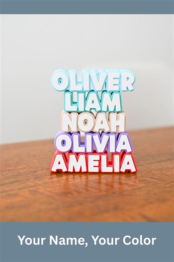 Personalized Mini Name Desk Sign | Custom 3D Printed Name | Matte PLA | Kids Desk Decor | Nursery Name Sign - Etsy